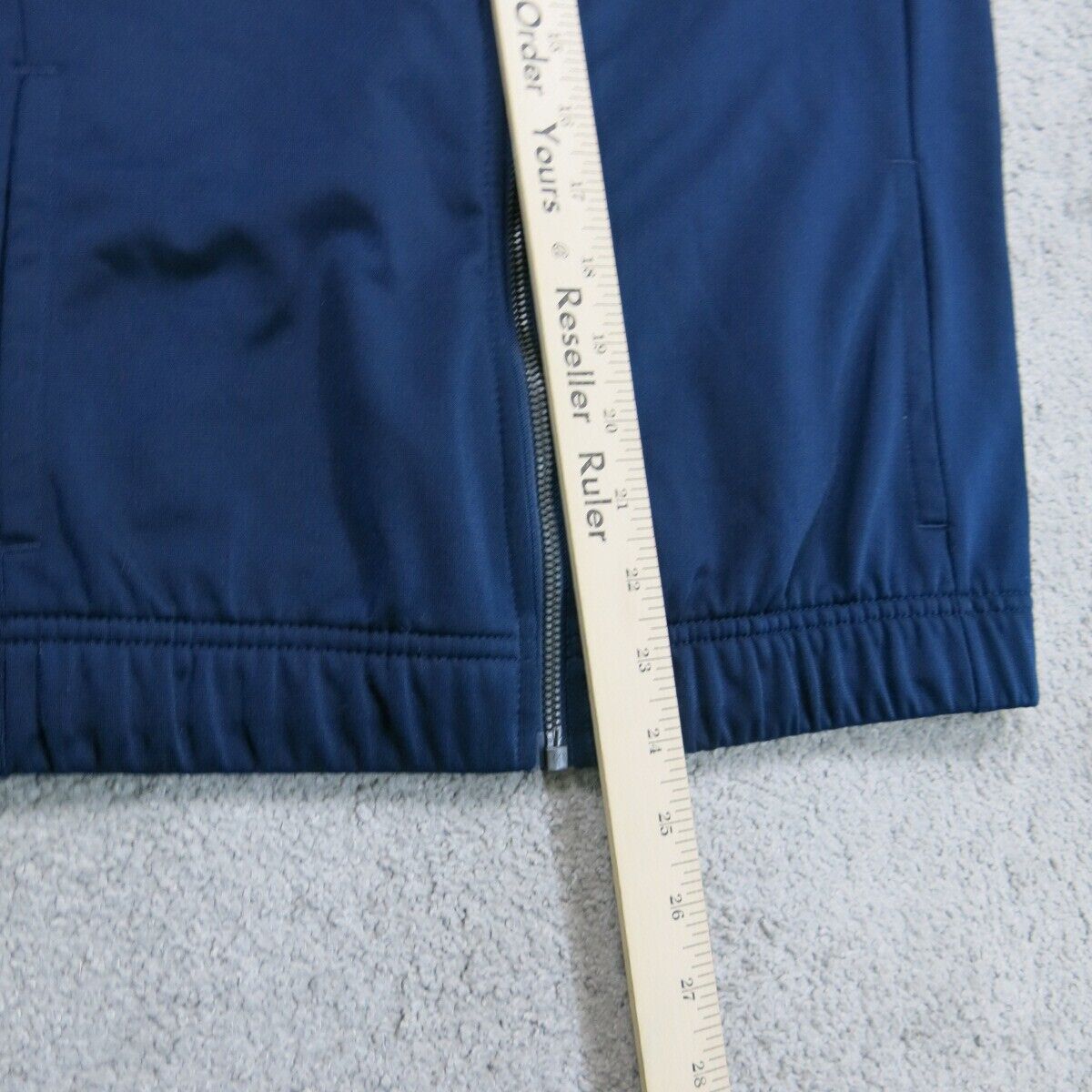 Adidas Women Track Jacket Full Zip Up Long Sleeve Mock Neck 3 Striped Blue SZ XS