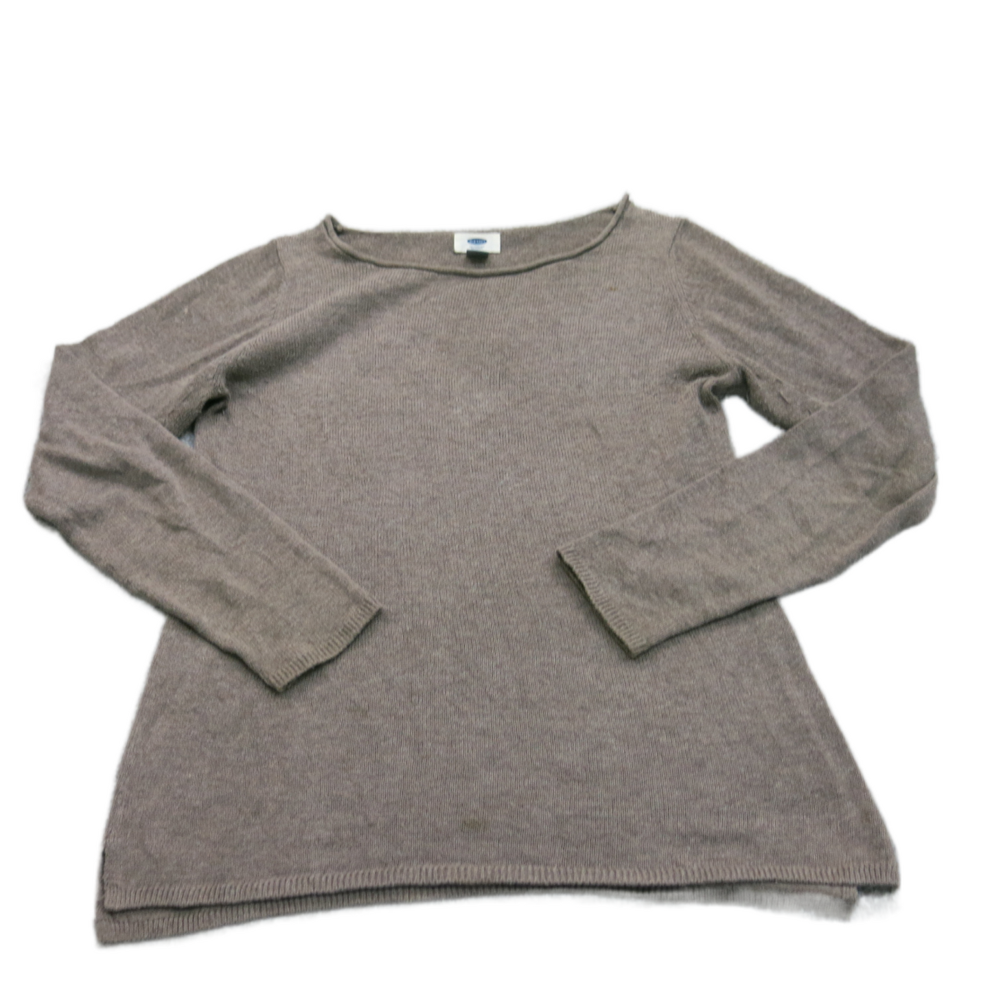 Old Navy Womens Knitted Sweater Long Sleeves Boat Neck Light Brown Size Medium