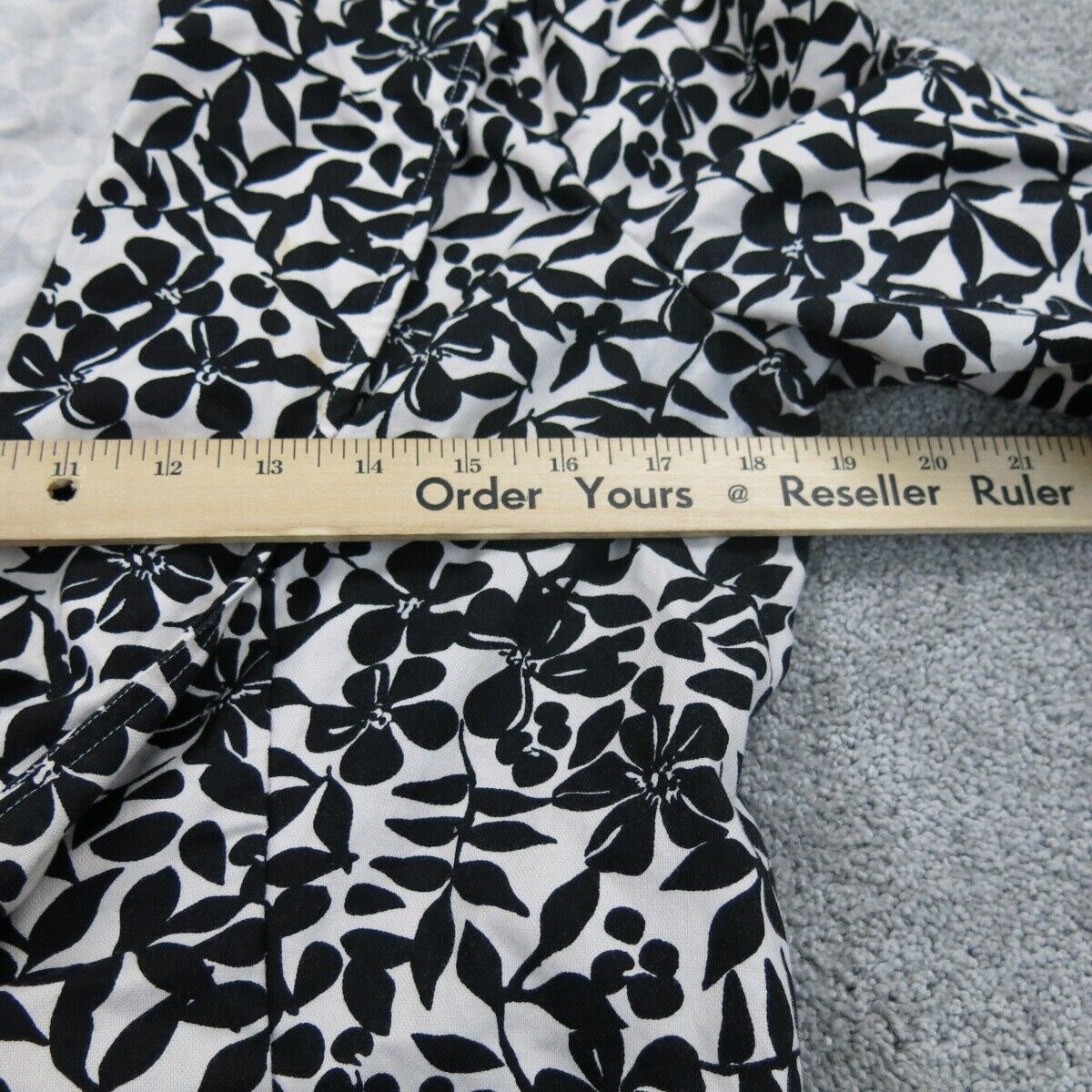 Mossimo Womens Floral Blazer Coat Single Breasted Long Sleeve Black White SZ L