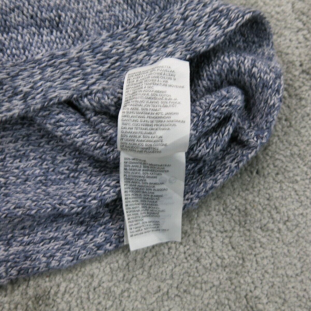 H&M Womens Pullover Sweater Knitted Half Sleeve Boat Neck Gray Size Medium