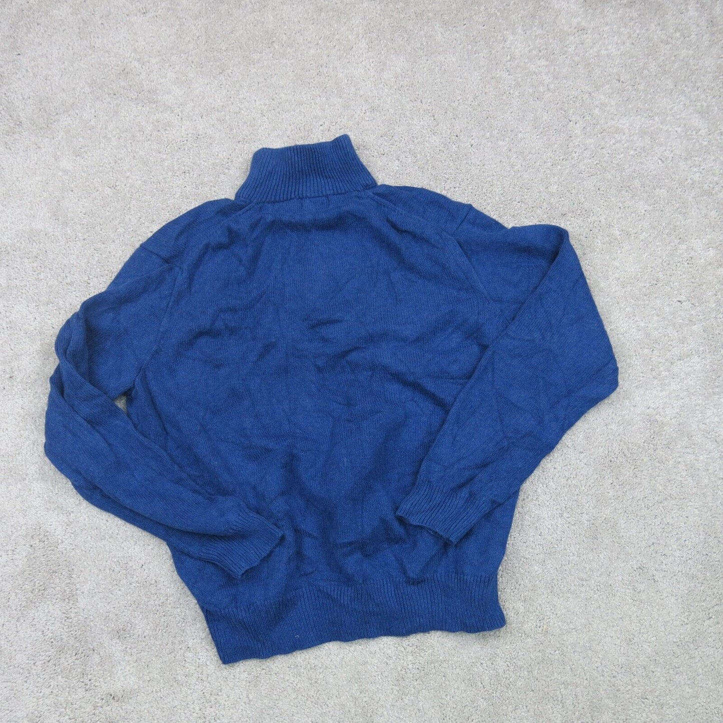 Polo Ralph Lauren Mens Sweater 1/4 Zip Up Long Sleeves Mock Neck Navy Size XL