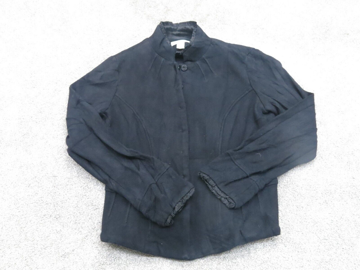 White House Black Market Womens Blazer Coat Single Breasted Black Size Small