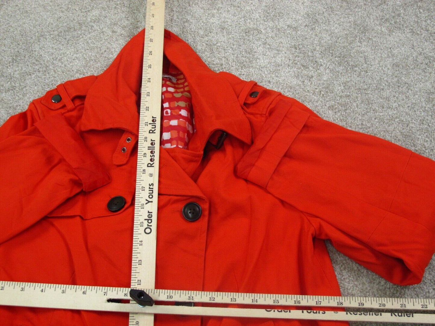 GAP Womens Pea Coat Long Sleeves Double Breasted Pockets Red Size Medium