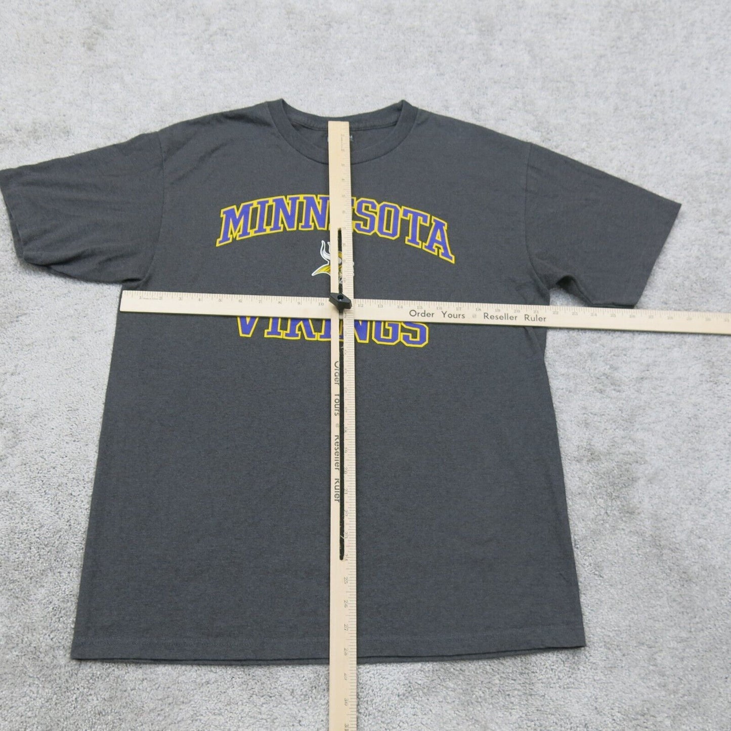 NFL Team Apparel Mens Crew Neck T Shirt Short Sleeves Graphic Tee Black Size L