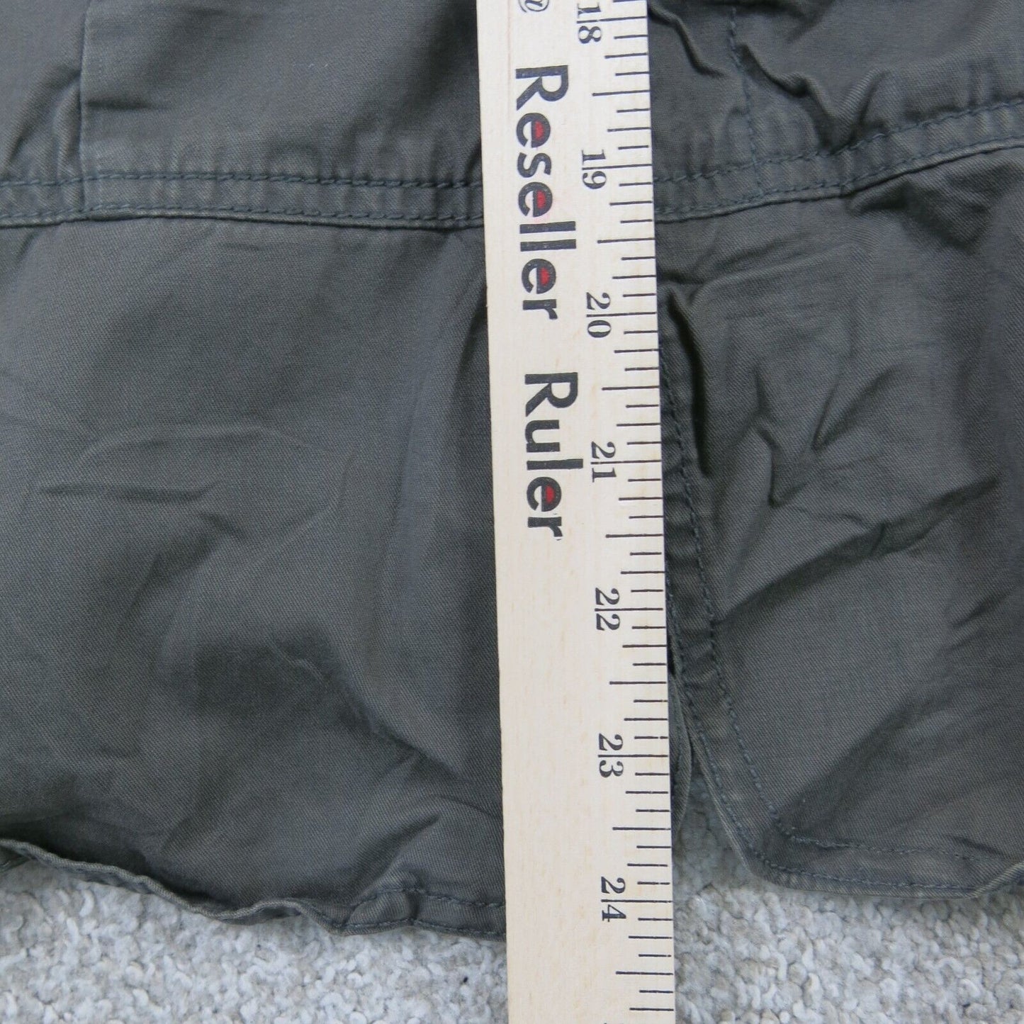 Loft ANN Taylor Womens Cargo Jacket Open Front Long Sleeves Dark Gray Size 8