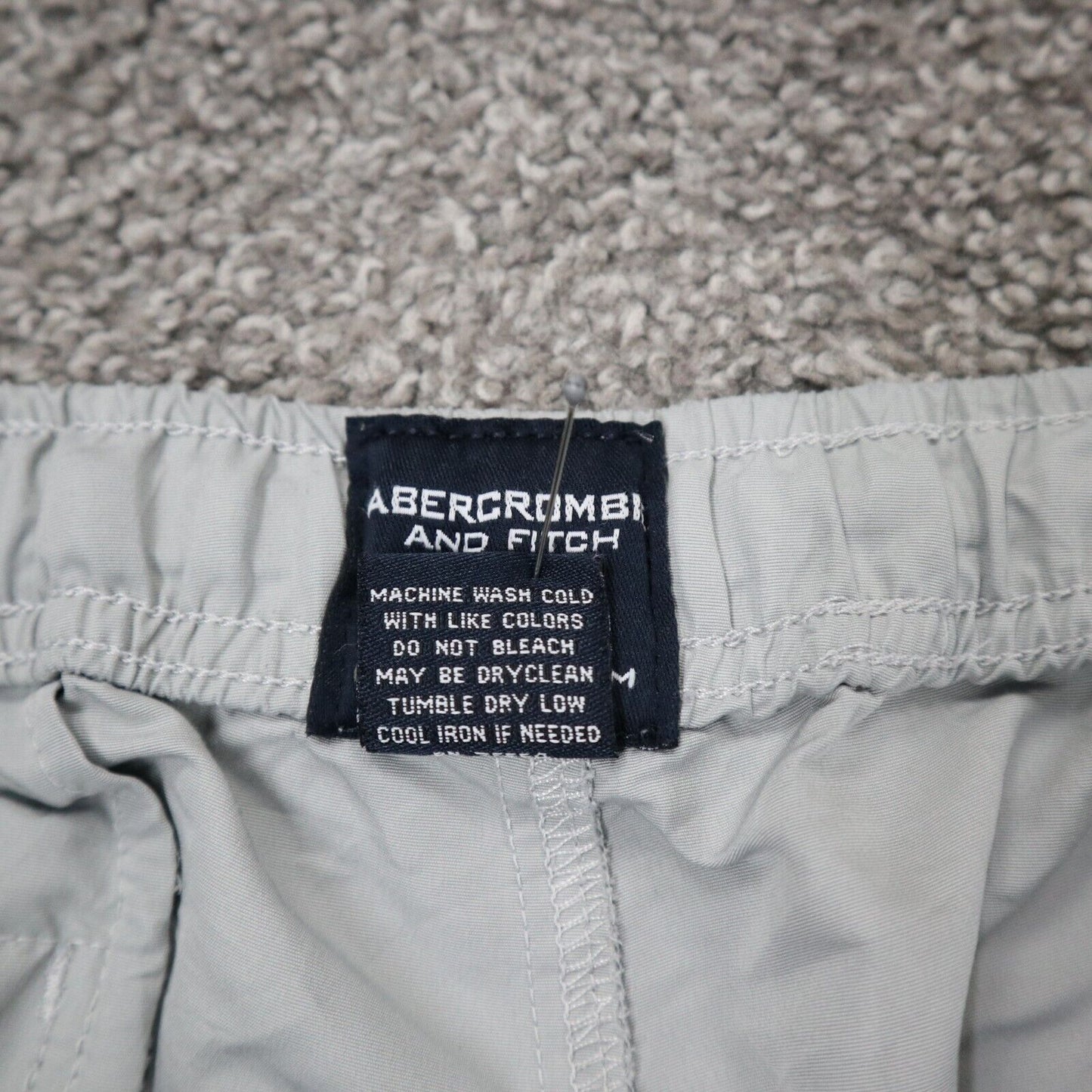 Abercrombie & Fitch Men Activewear Pant Straight Leg Ankle Zip Gray Size Medium