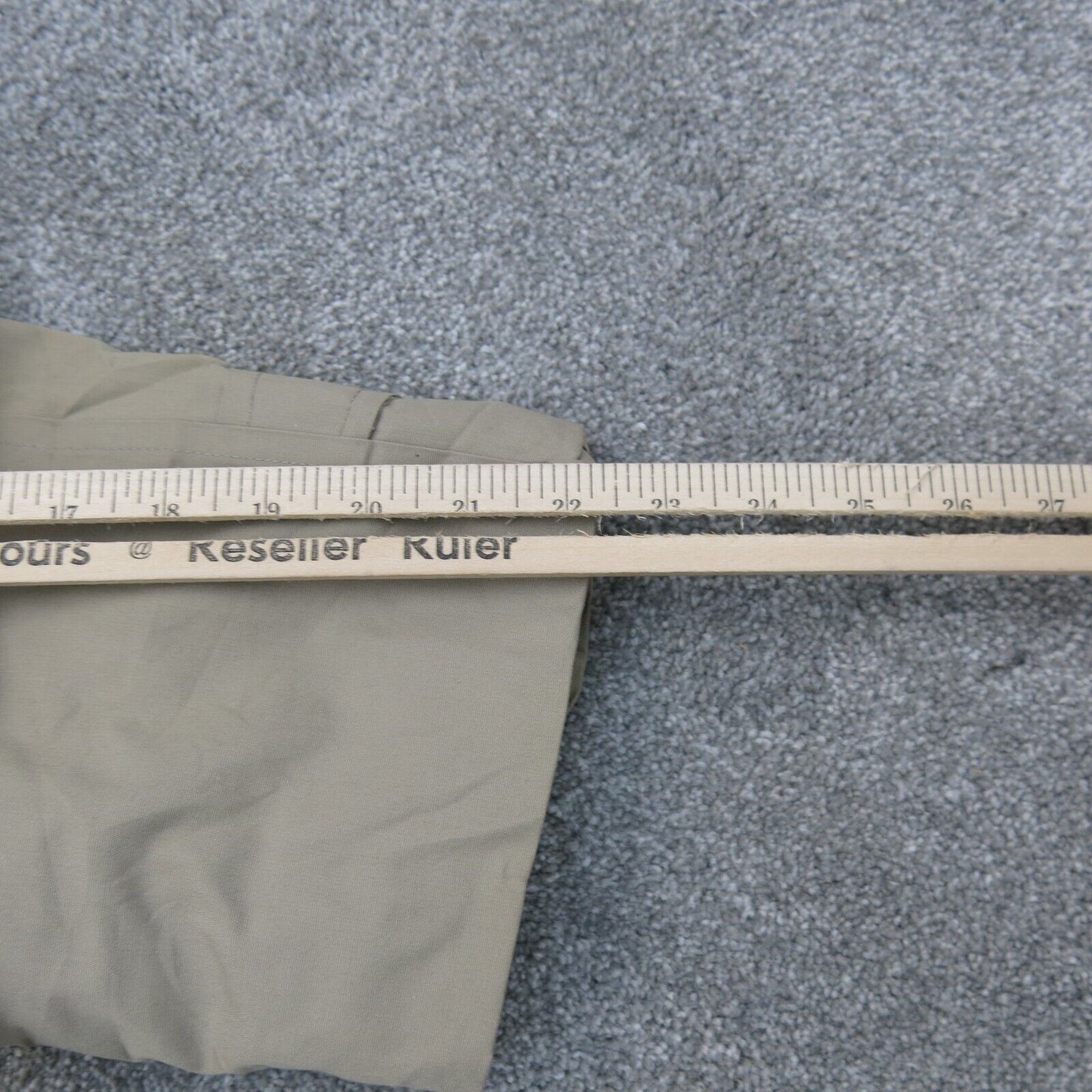 London Fog Mens Overcoat Long Sleeves Pockets Beige Size 44 Long