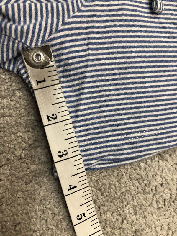 Polo By Ralph Lauren Shorts Womens X Large Blue Casual Sweat Shorts Pinstripe