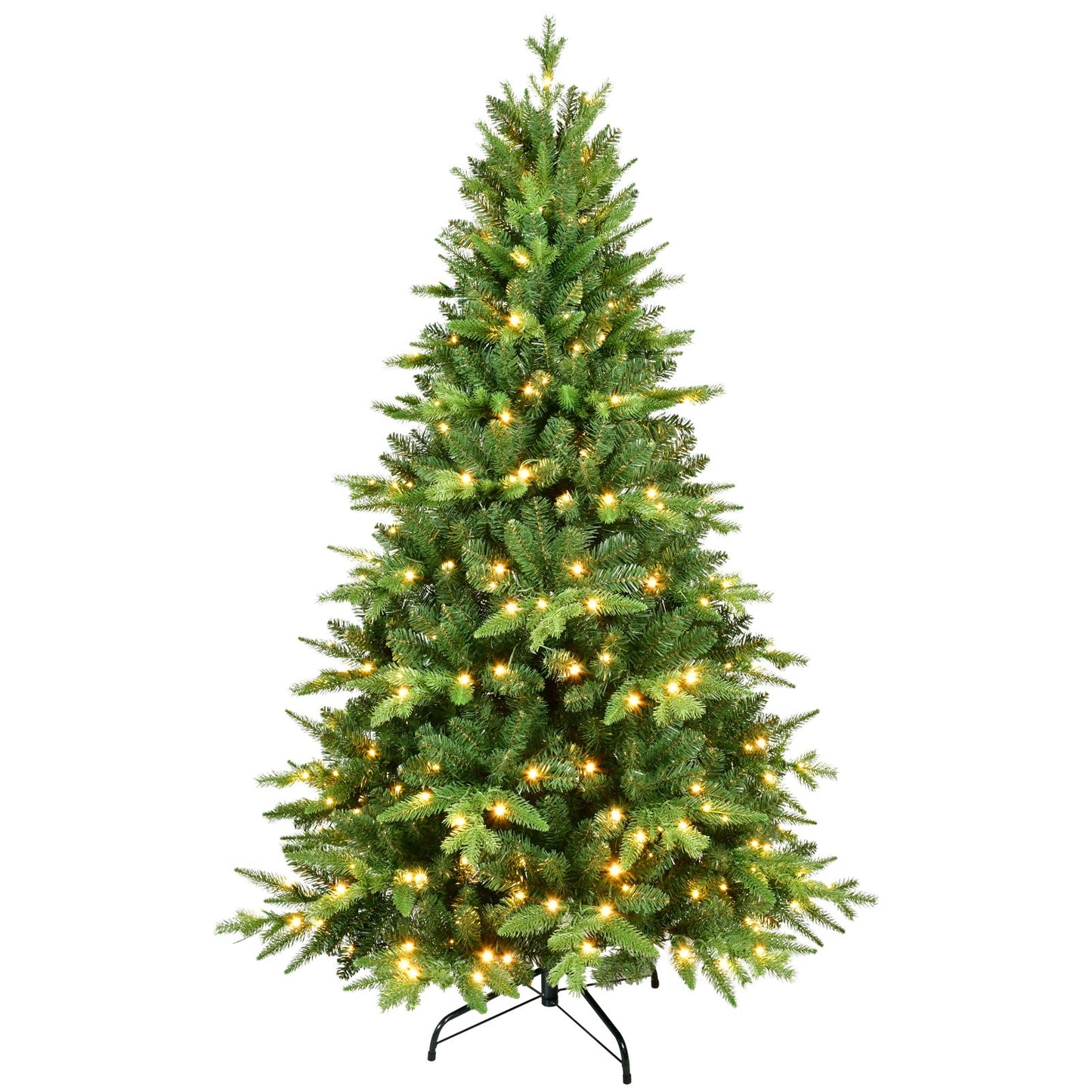 Alvoa 6 ft PE and PVC Prelit LED Light Christmas Tree