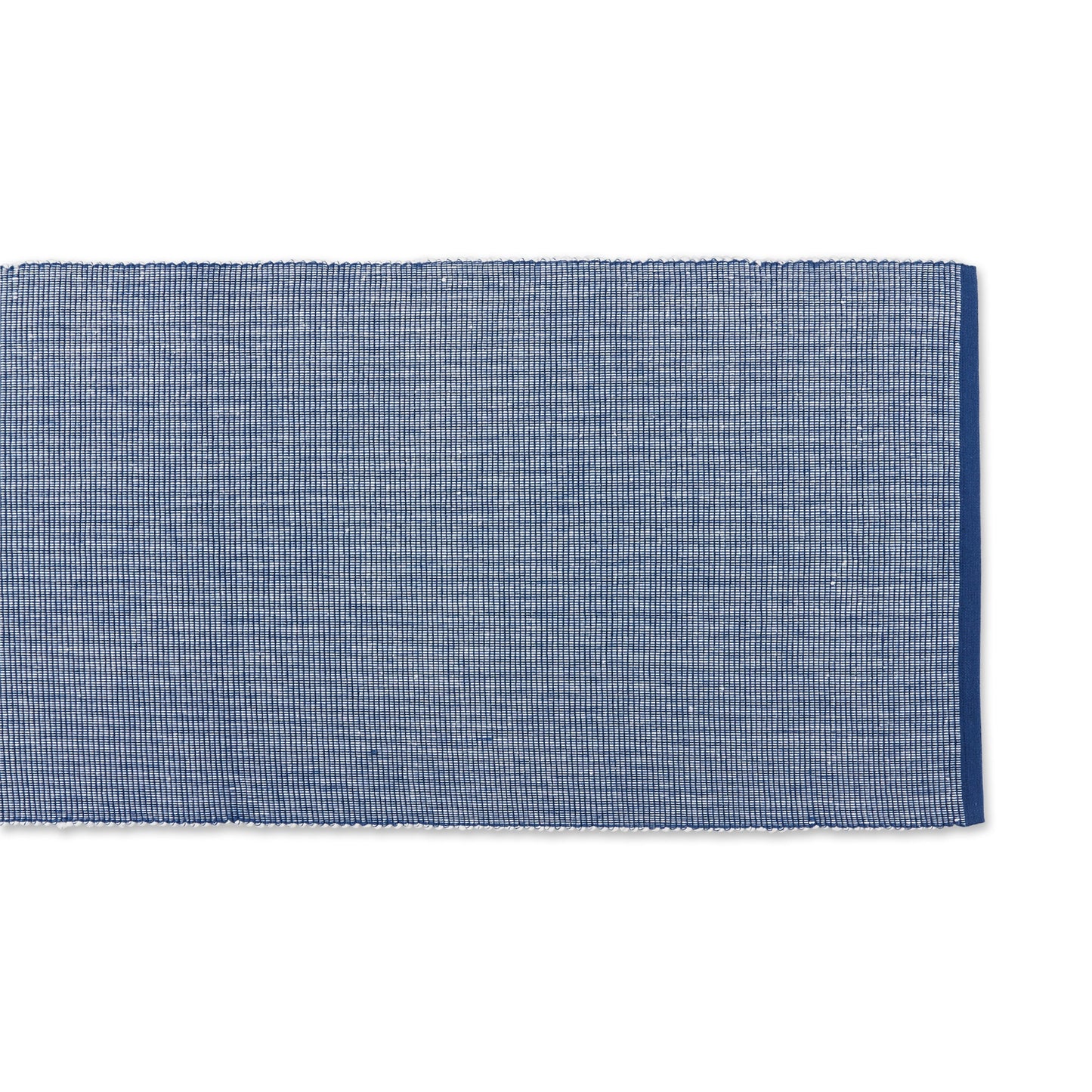 Navy/White 2-Tone Ribbed Table Runner 13X108