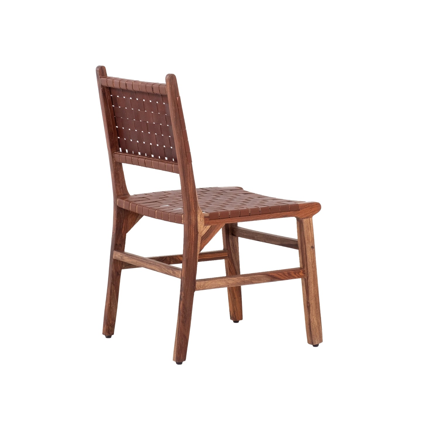 Upholstered Dining Chair with Open Back and Wood Frame, Set of 2