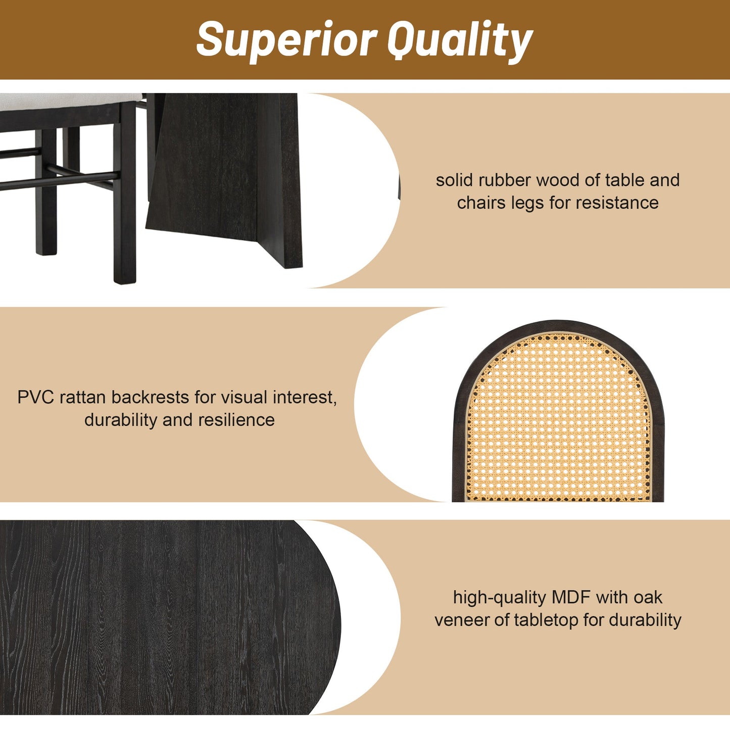 Monza 5-Piece Dining Set with Extendable Oval Table and 4 Upholstered Chairs