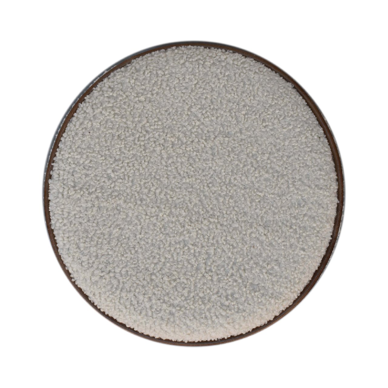 Enigmaaa Upholstered Footstool with Border and Round Shape