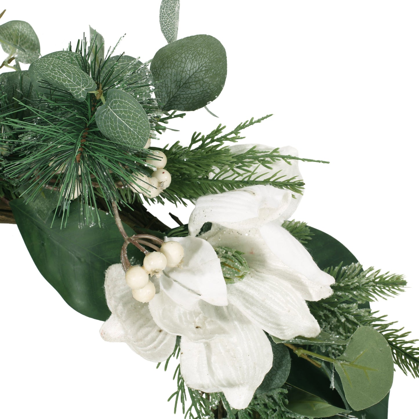 Glaive 21.75-inch Leaves and Magnolia Wreath