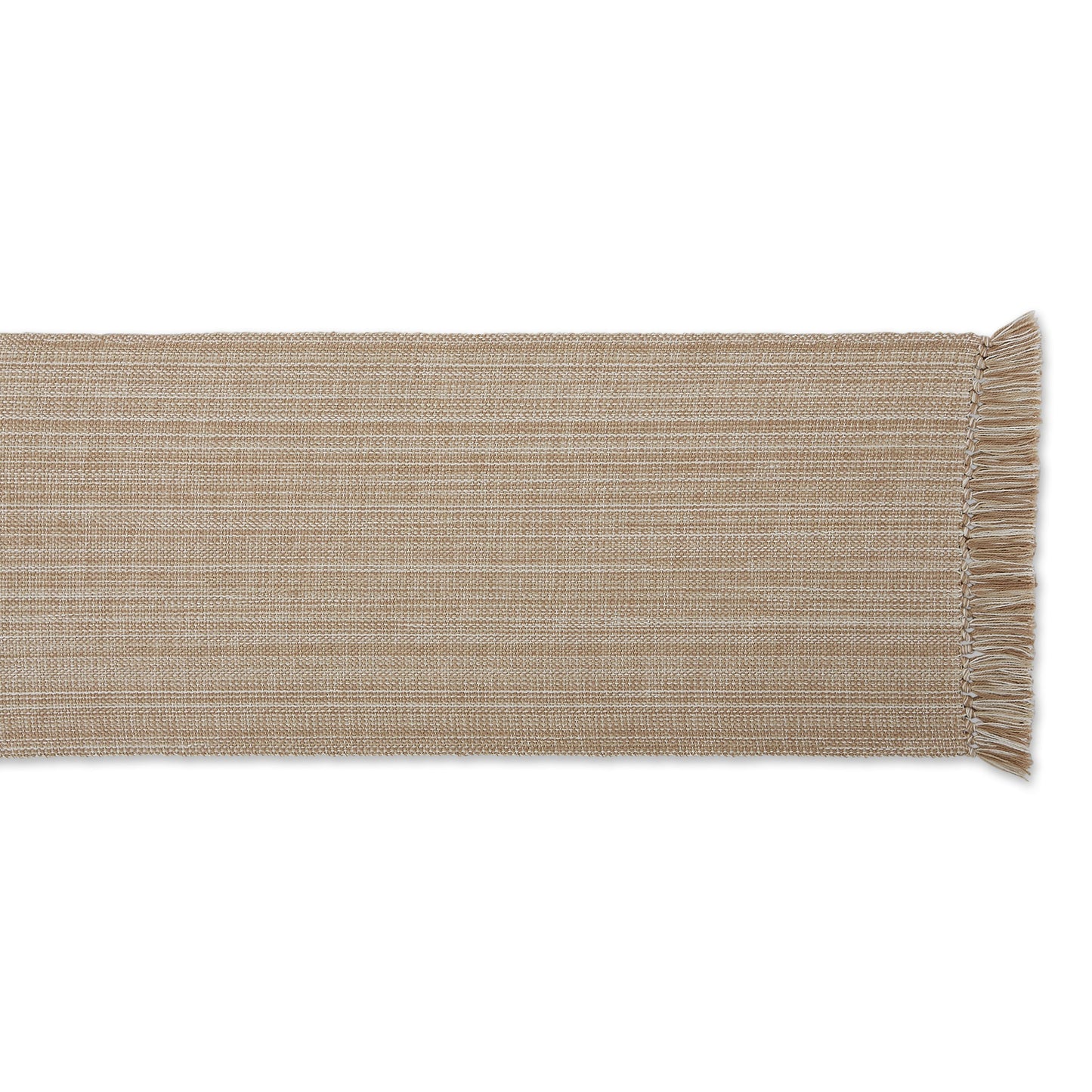Taupe Variegated Fringe Table Runner 13X108