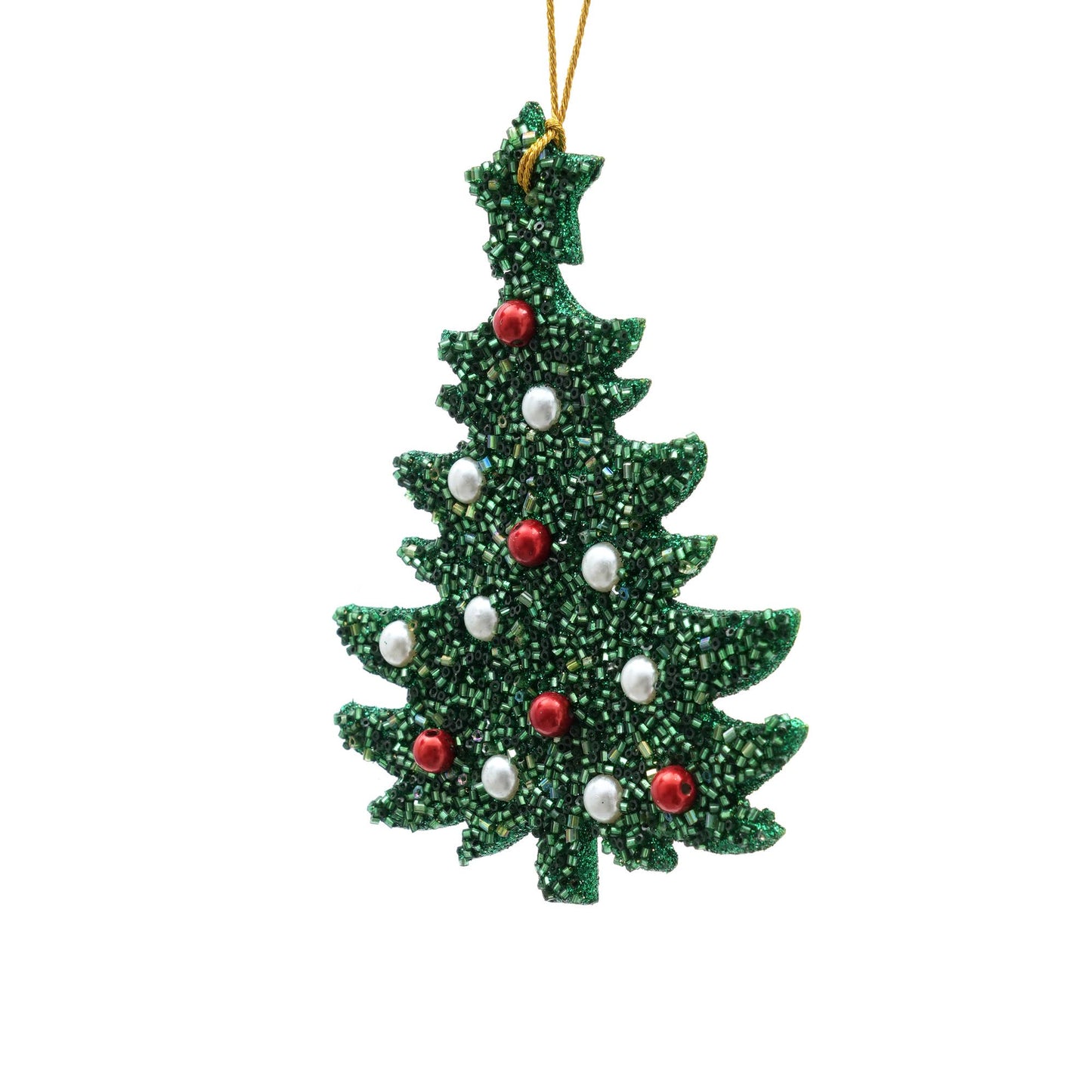 MULTI BEADED LAC TREE HANGING ORNAMENT, Set of 6