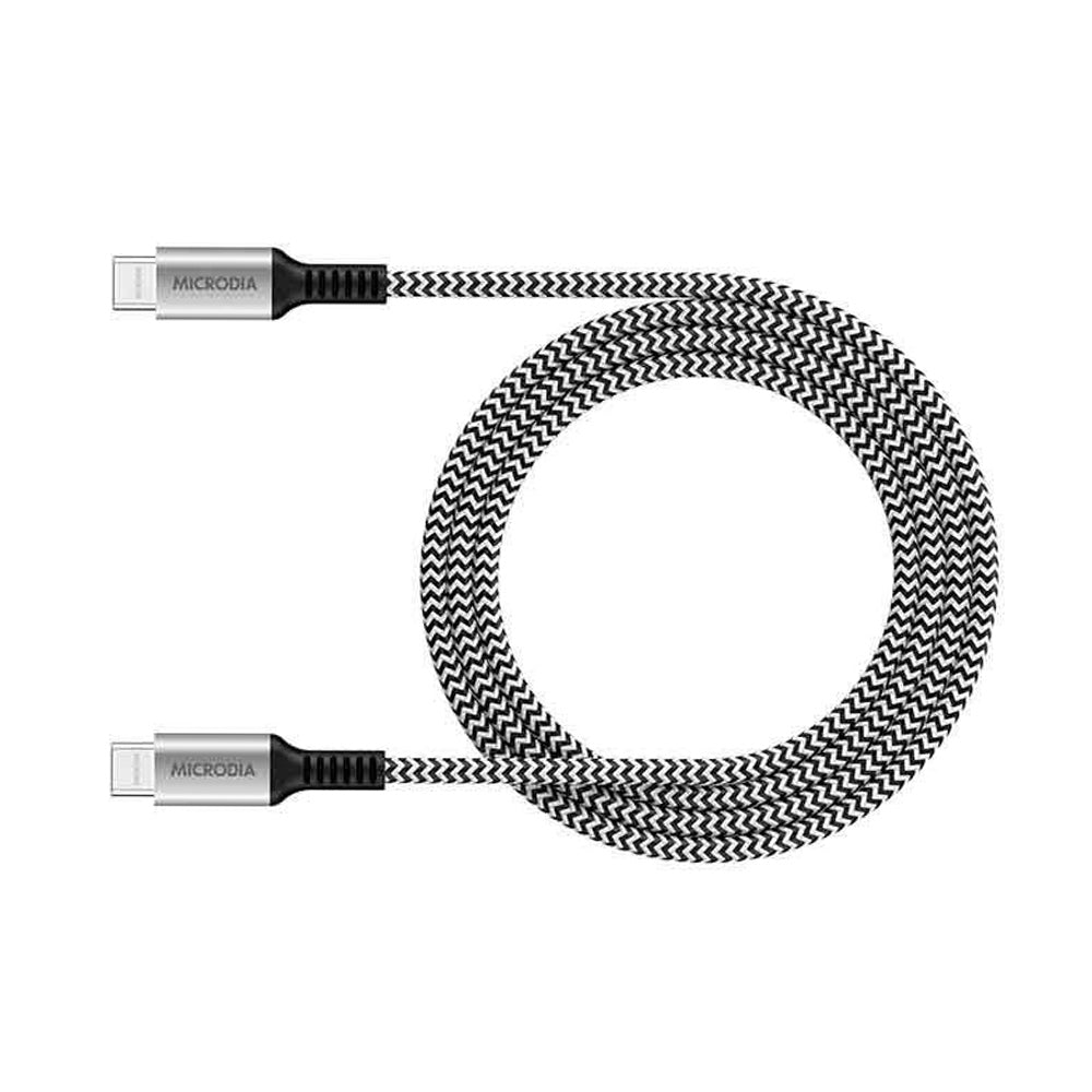 Microdia ExeCable Tweed PD240W USB-C Cable 1m (Zebra)