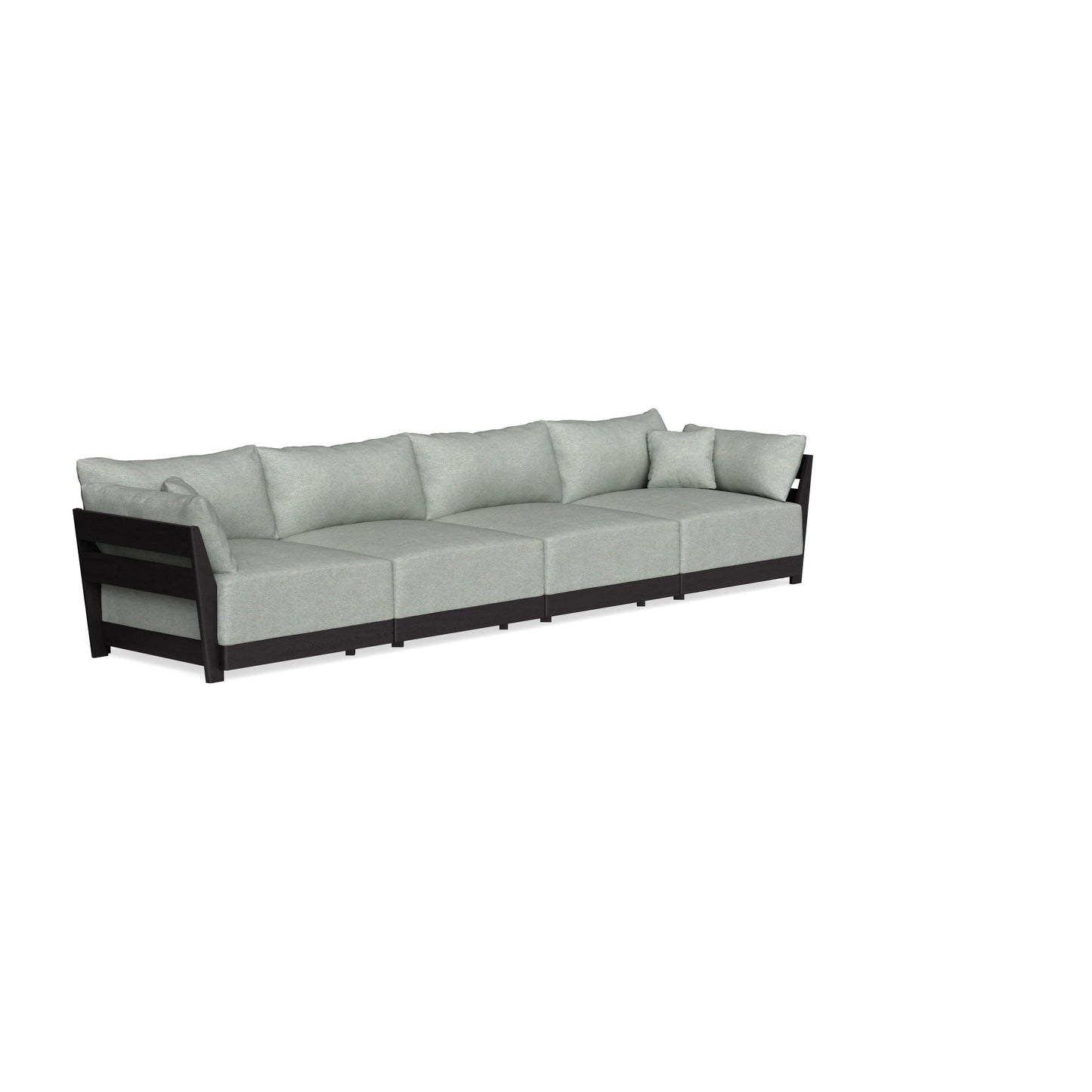 Modular Bondi Black 4-Seater Sofa in Spa | Memory Foam Blend