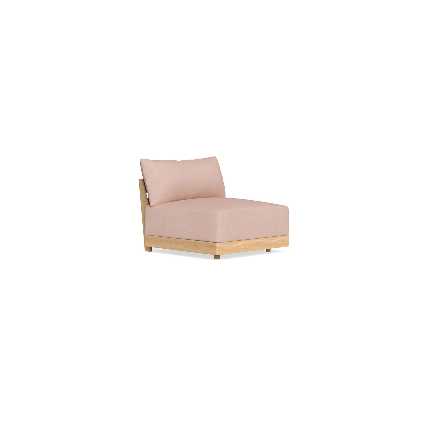 Modular Bondi Latte Armless Chair in Rose Quartz | Memory Foam Blend