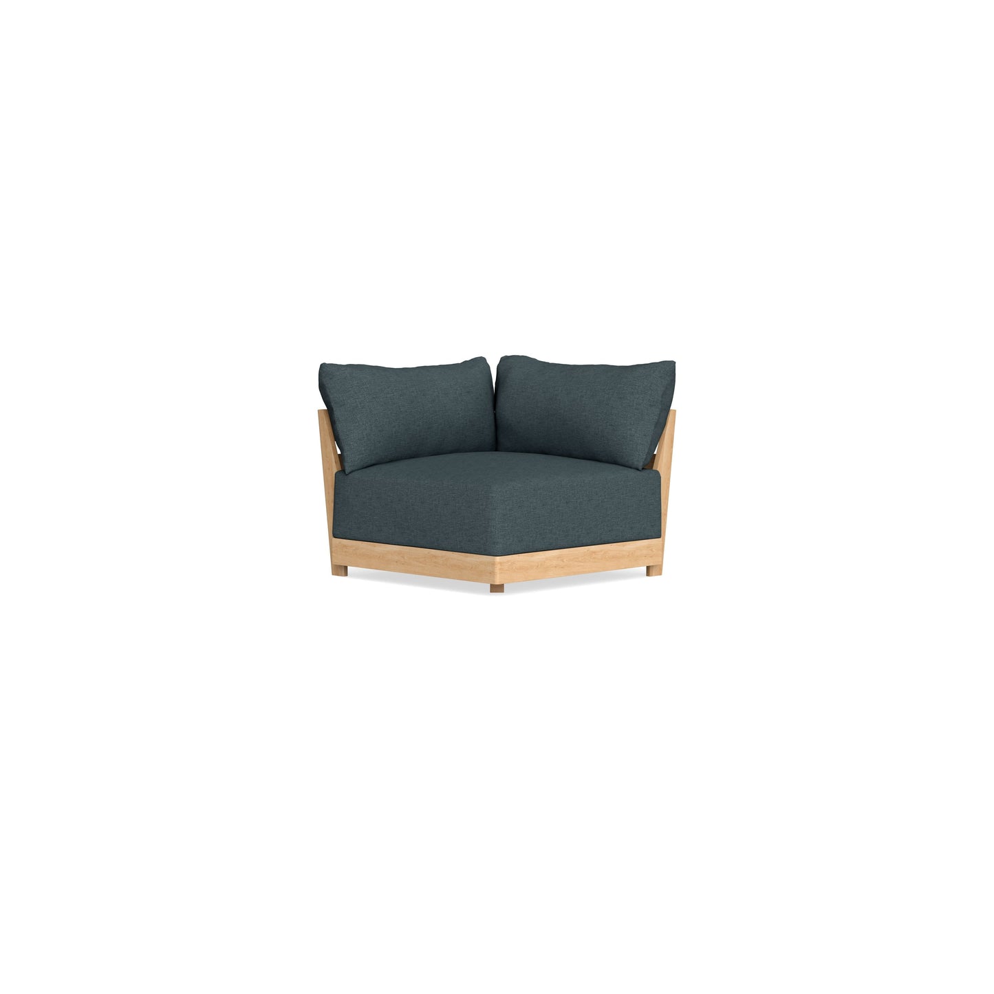 Modular Bondi Latte Corner Chair in Ocean Gray | Memory Foam Blend