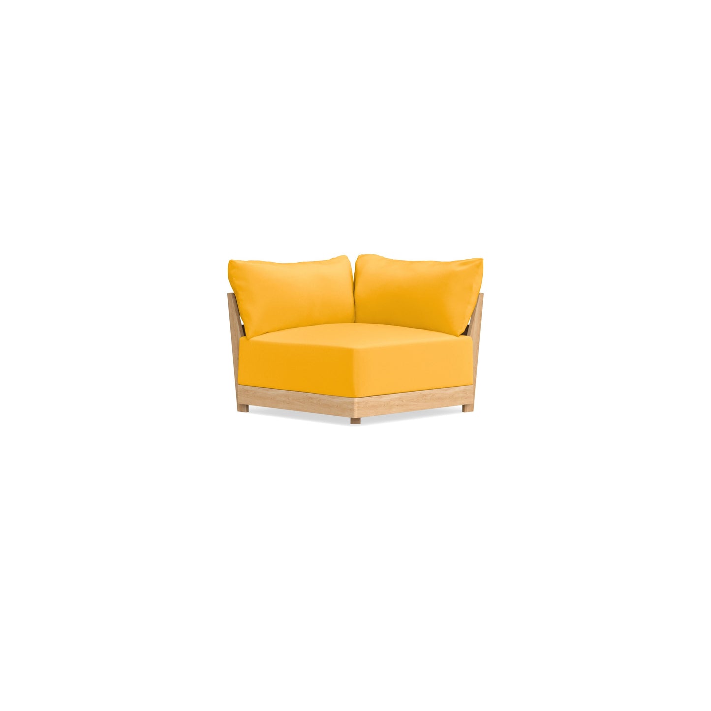 Modular Bondi Latte Corner Chair in Marigold | Memory Foam Blend