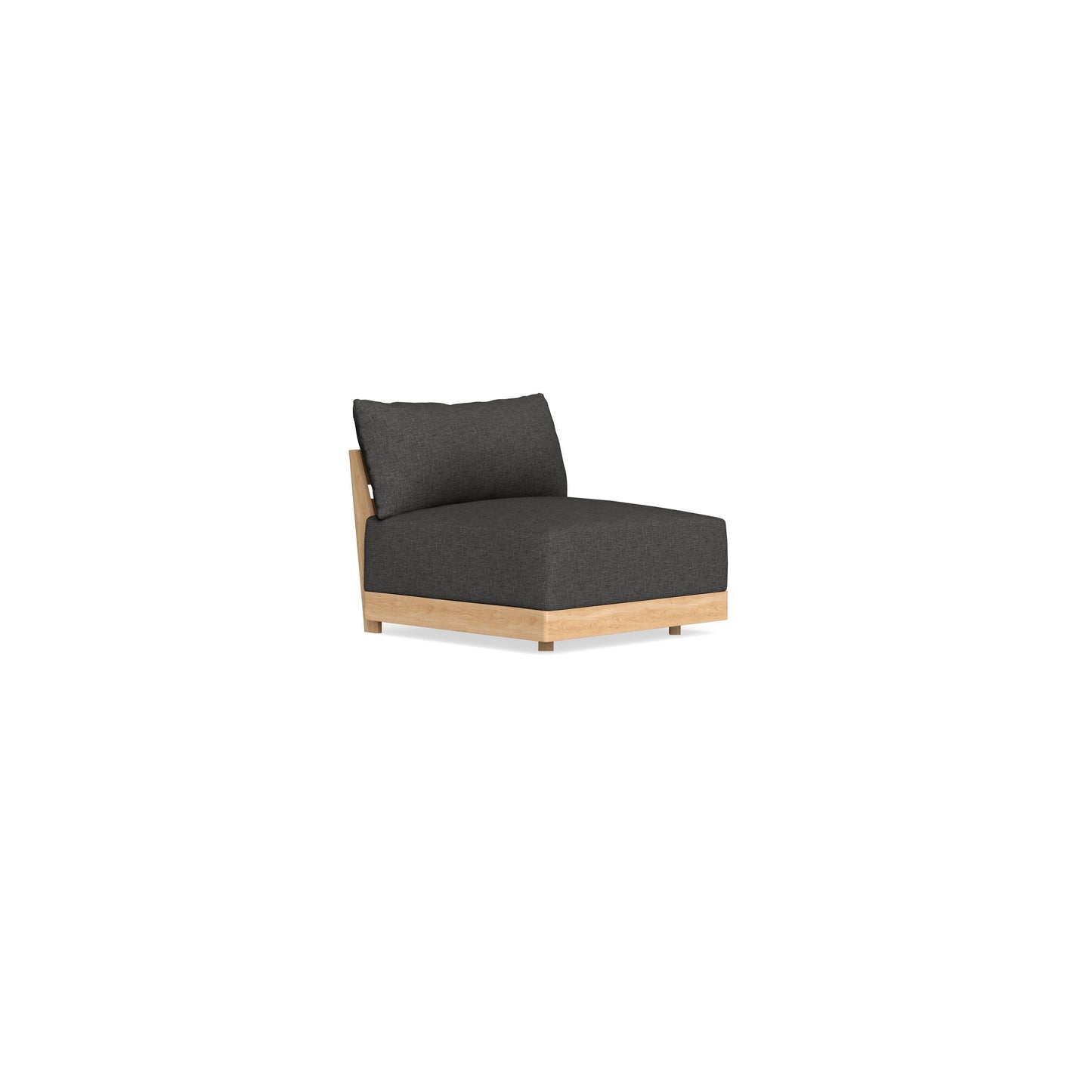 Modular Bondi Latte Armless Chair in Graphite | Memory Foam Blend