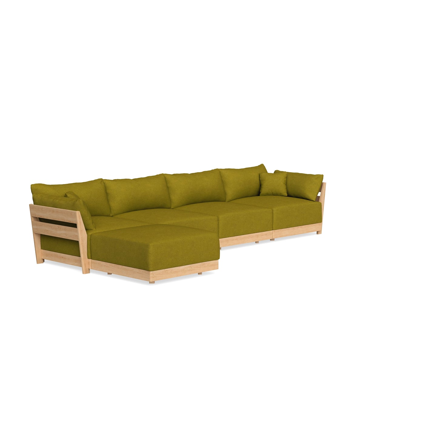 Slipcover Only - Modular Bondi 4-Seater Sectional in Olive Green