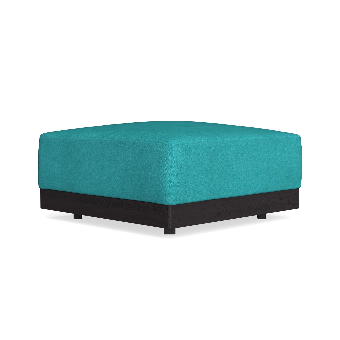 Modular Bondi Black Ottoman in Pool | Classic Blend