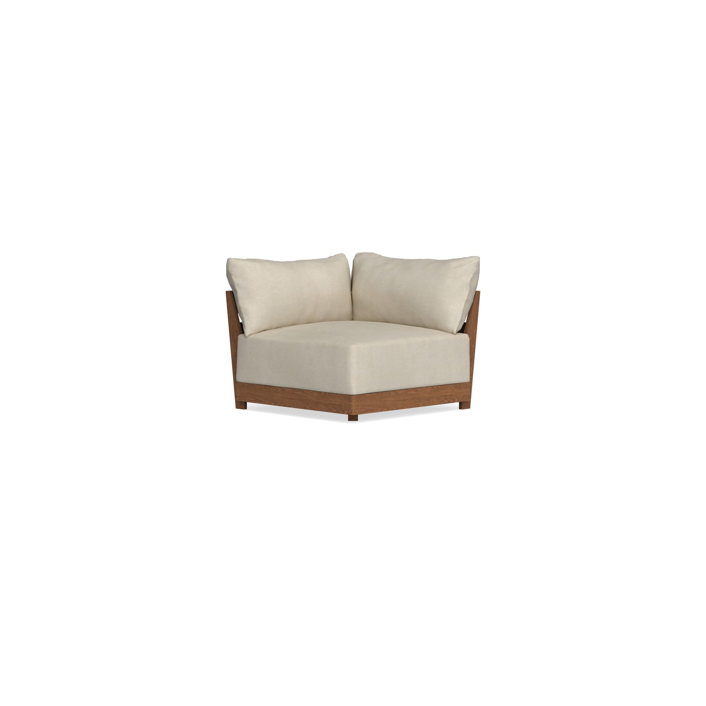Modular Bondi Espresso Corner Chair in Almond | Memory Foam Blend
