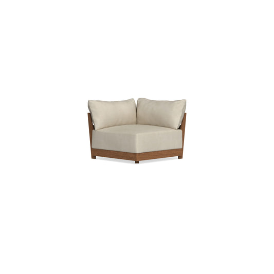 Modular Bondi Espresso Corner Chair in Almond | Memory Foam Blend