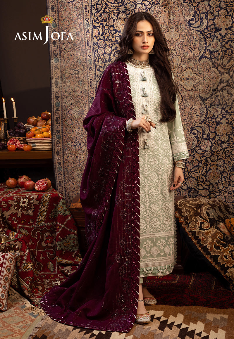 AJKTP-01 EMBROIDERED TWILL 3 PCS STITCHED