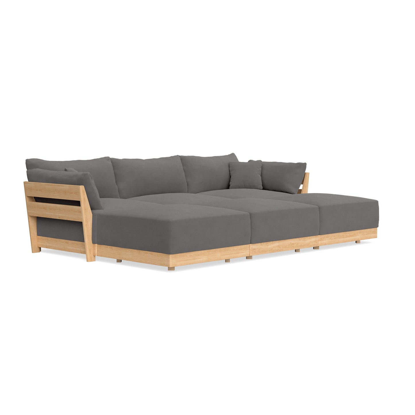 Slipcover Only - Modular Bondi 3-Seater Daybed Sofa Sectional in Burnt Ember