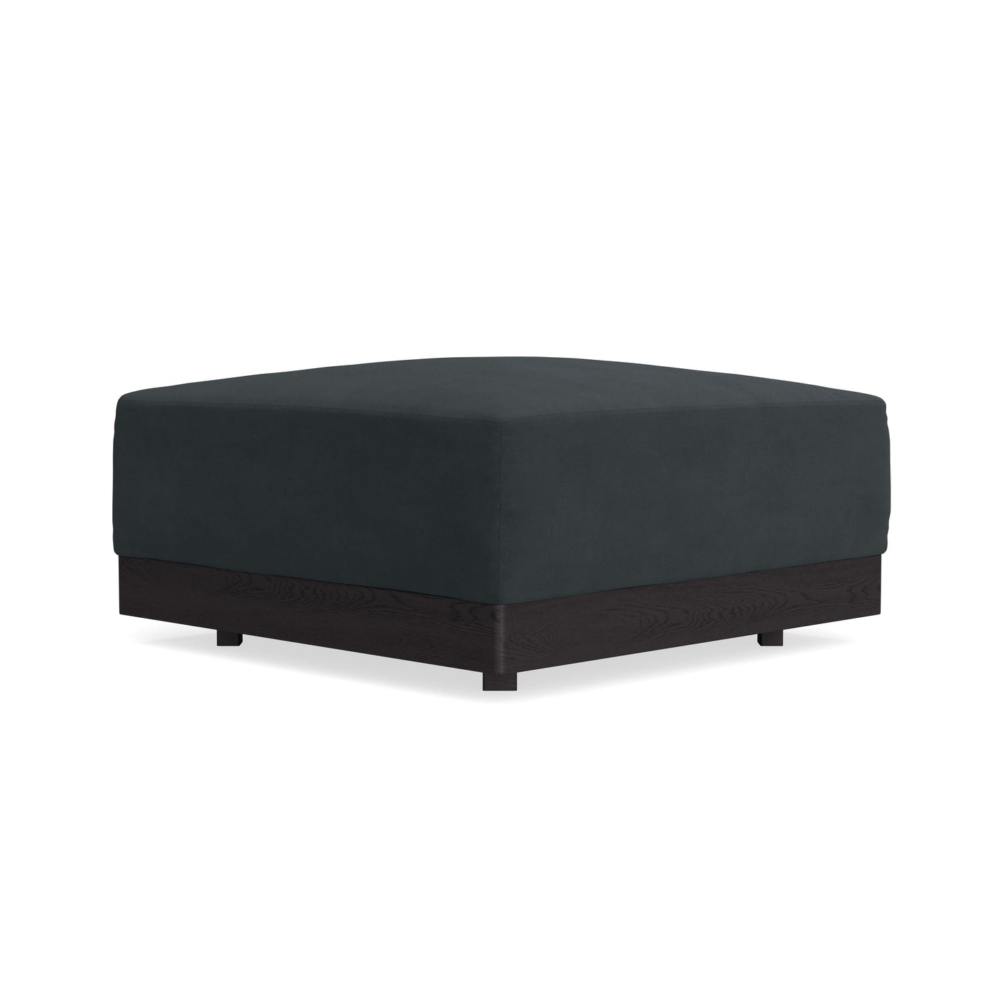 Modular Bondi Black Ottoman in Obsidian | Memory Foam Blend