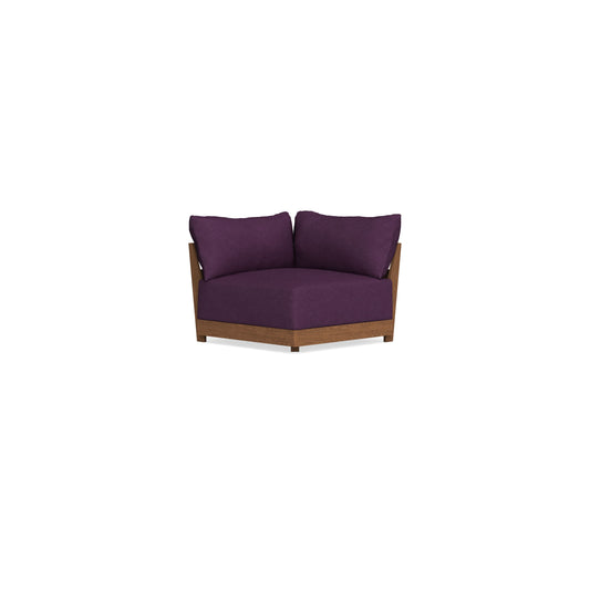 Modular Bondi Espresso Corner Chair in Aubergine | Memory Foam Blend