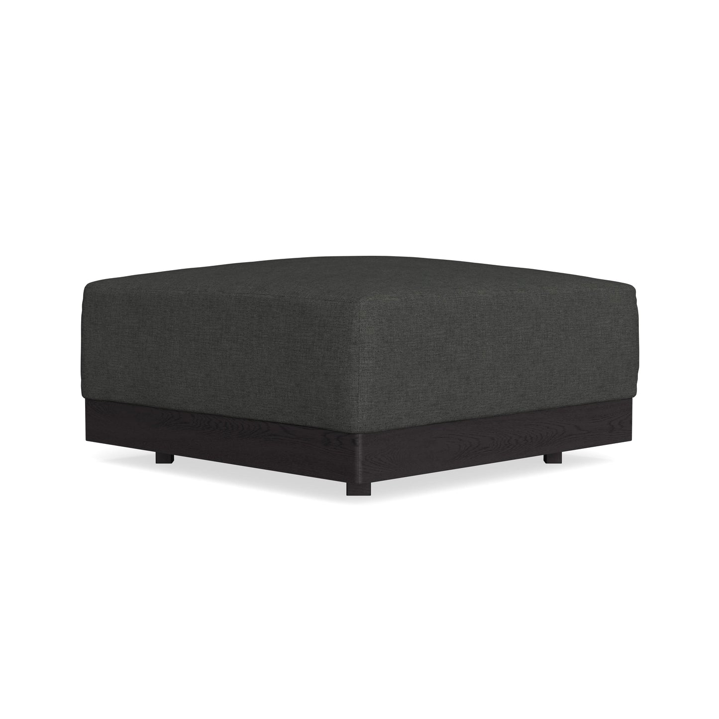 Modular Bondi Black Ottoman in Raven Gray | Classic Blend