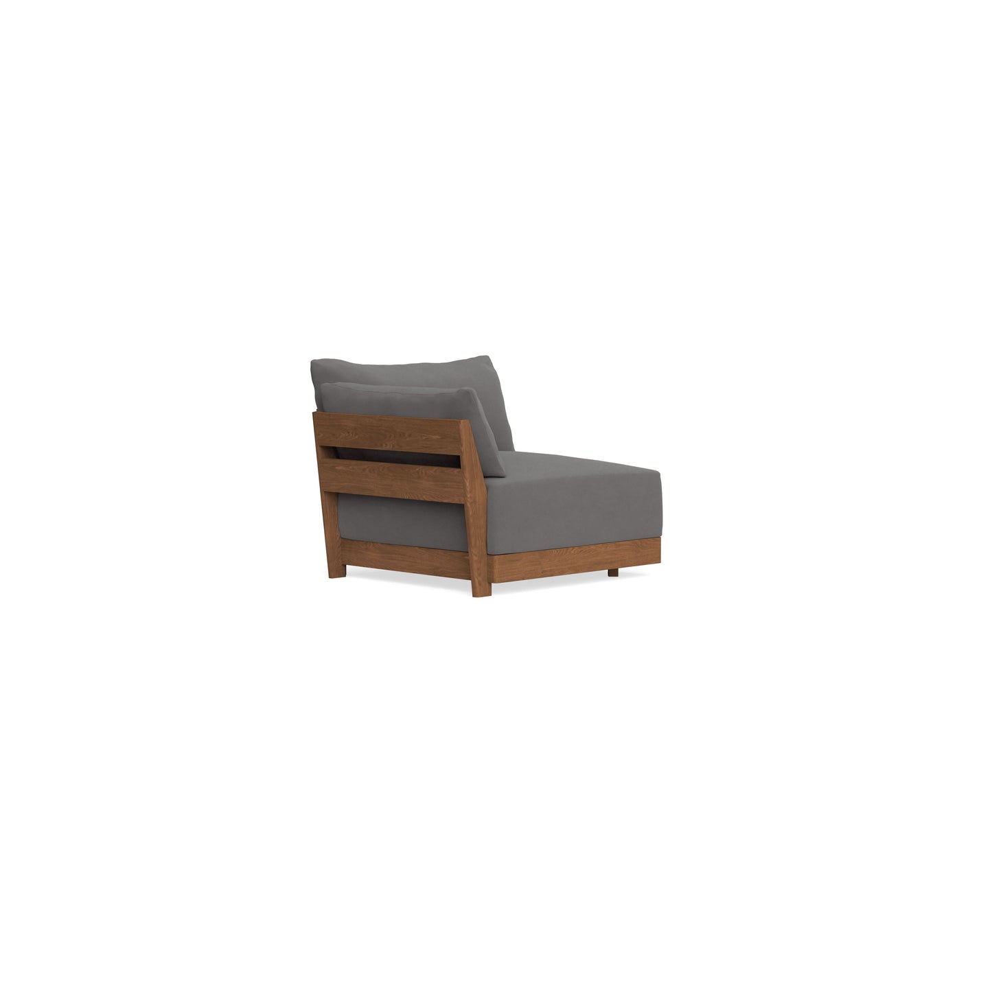 Modular Bondi Espresso End Chair in Burnt Ember | Memory Foam Blend