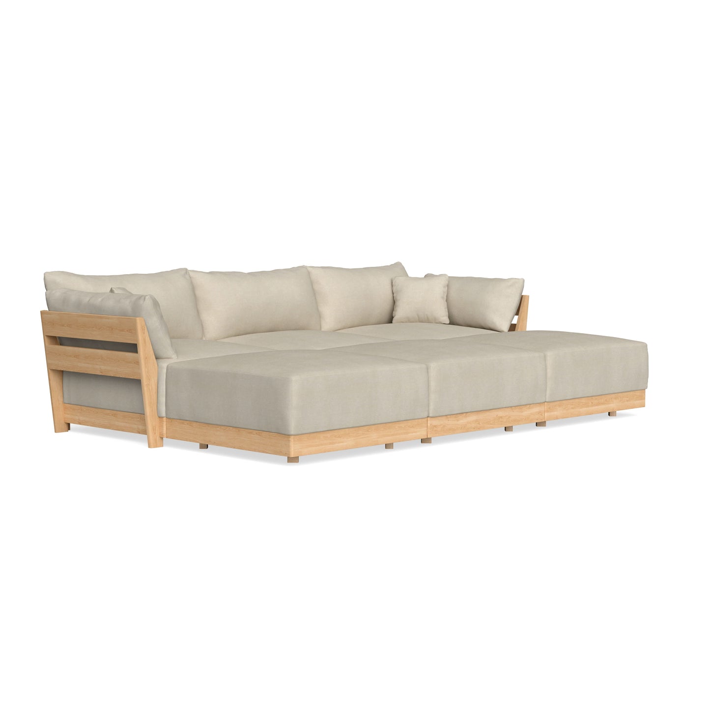 Slipcover Only - Modular Bondi 3-Seater Daybed Sofa Sectional in Almond