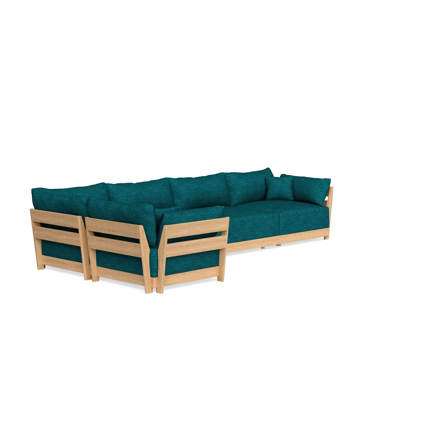 Slipcover Only - Modular Bondi 5-Seater L-Sectional in Marine Teal