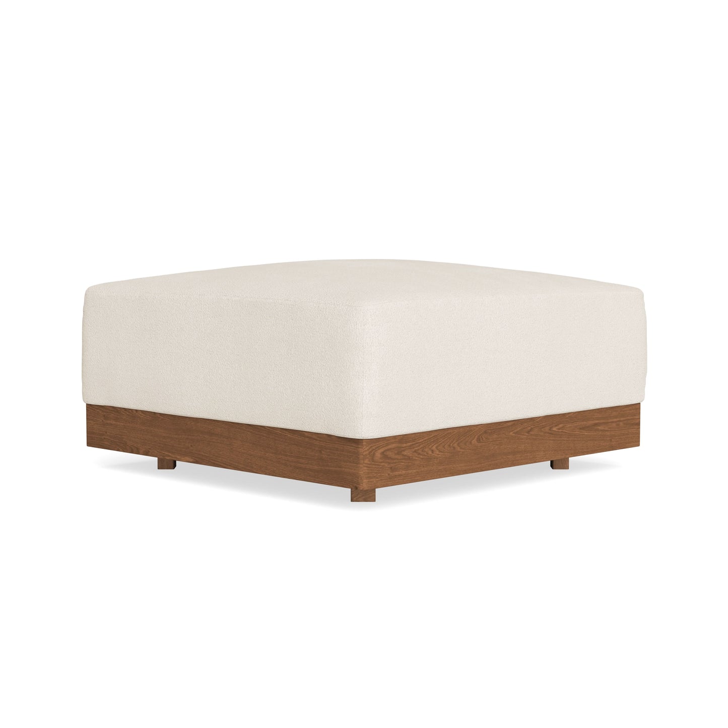 Modular Bondi Espresso Ottoman in Powder | Memory Foam Blend