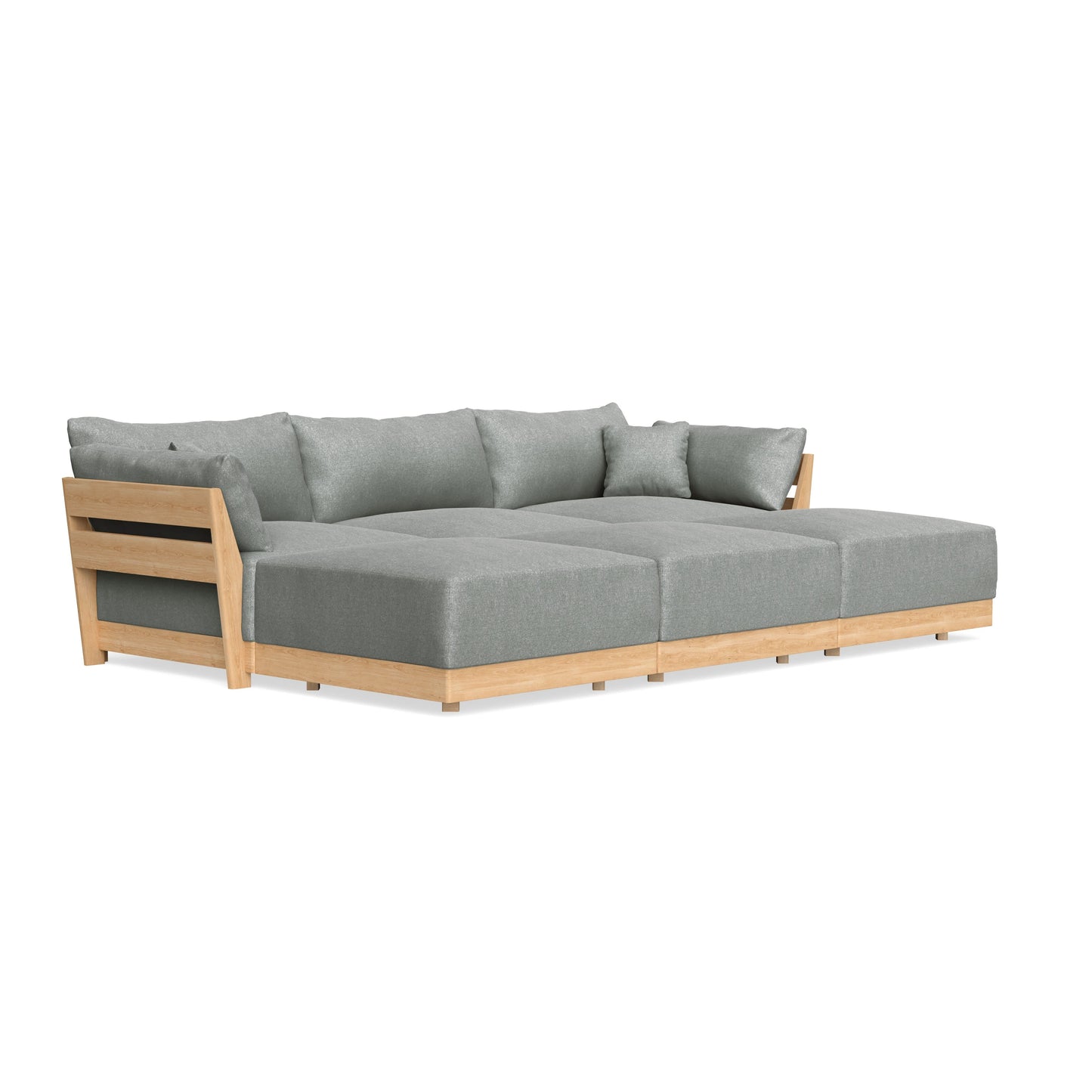 Slipcover Only - Modular Bondi 3-Seater Daybed Sofa Sectional in Storm Gray