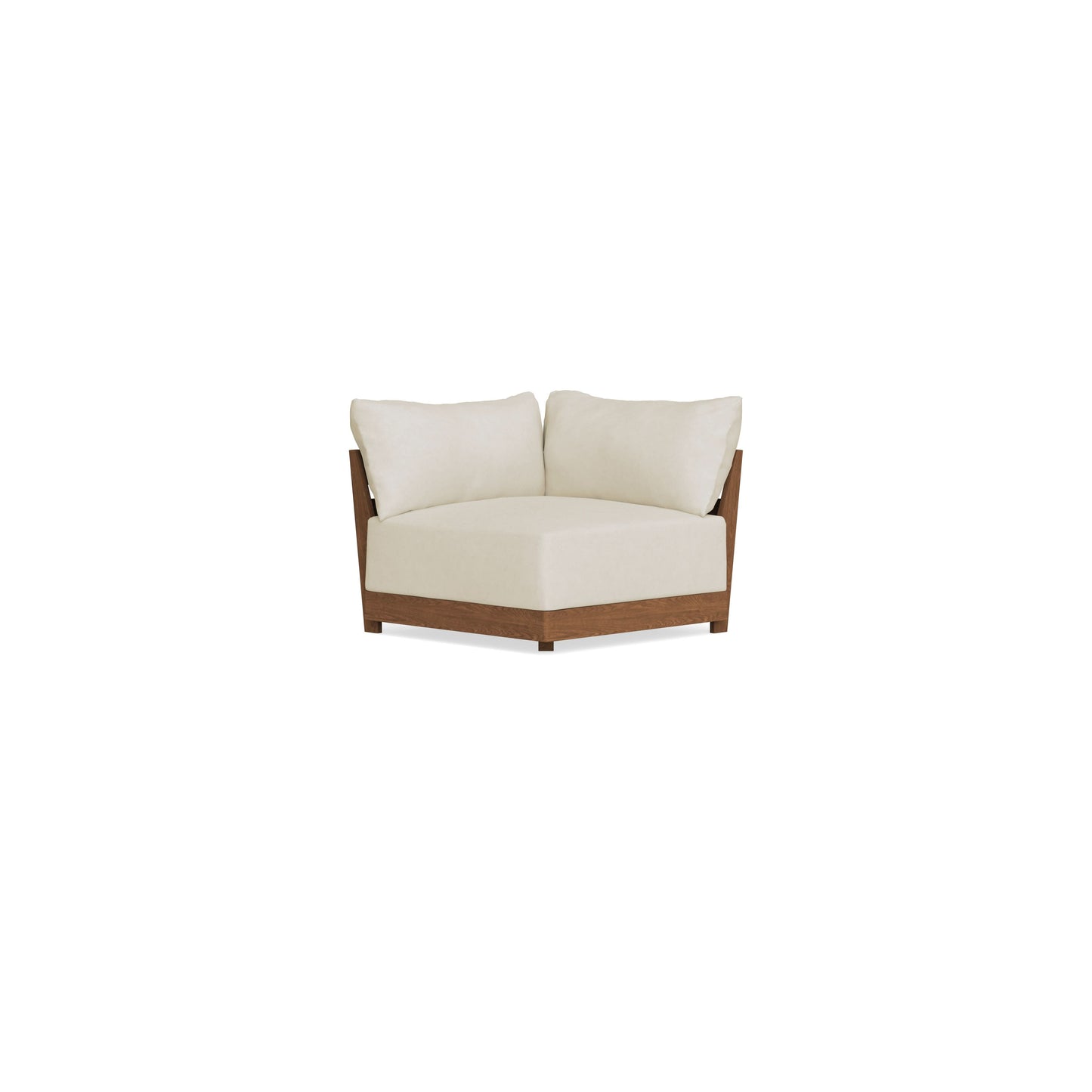 Modular Bondi Espresso Corner Chair in Mascarpone | Memory Foam Blend