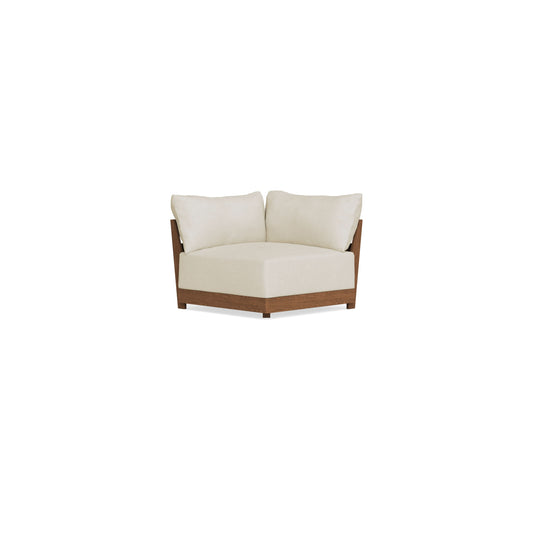 Modular Bondi Espresso Corner Chair in Mascarpone | Memory Foam Blend