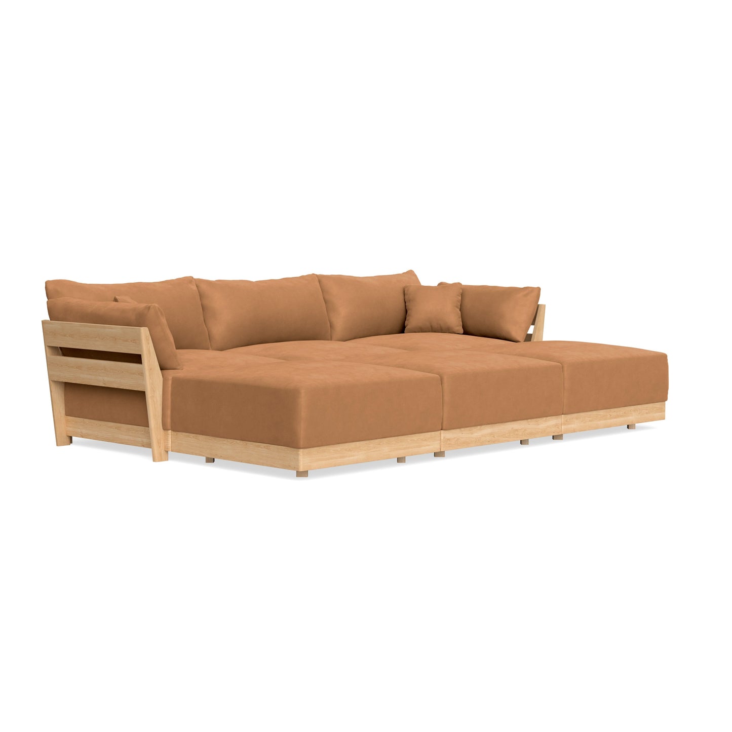 Slipcover Only - Modular Bondi 3-Seater Daybed Sofa Sectional in Cheddar