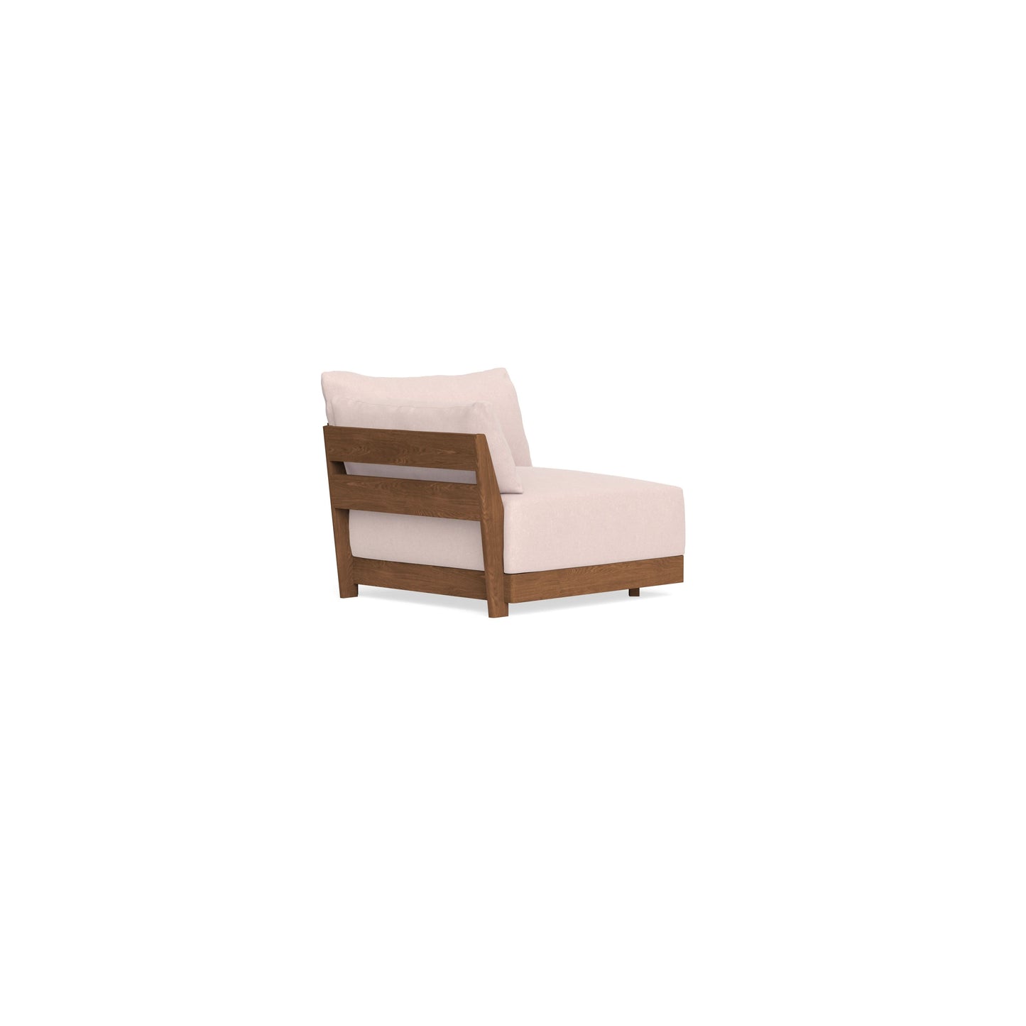 Modular Bondi Espresso End Chair in Peony | Memory Foam Blend