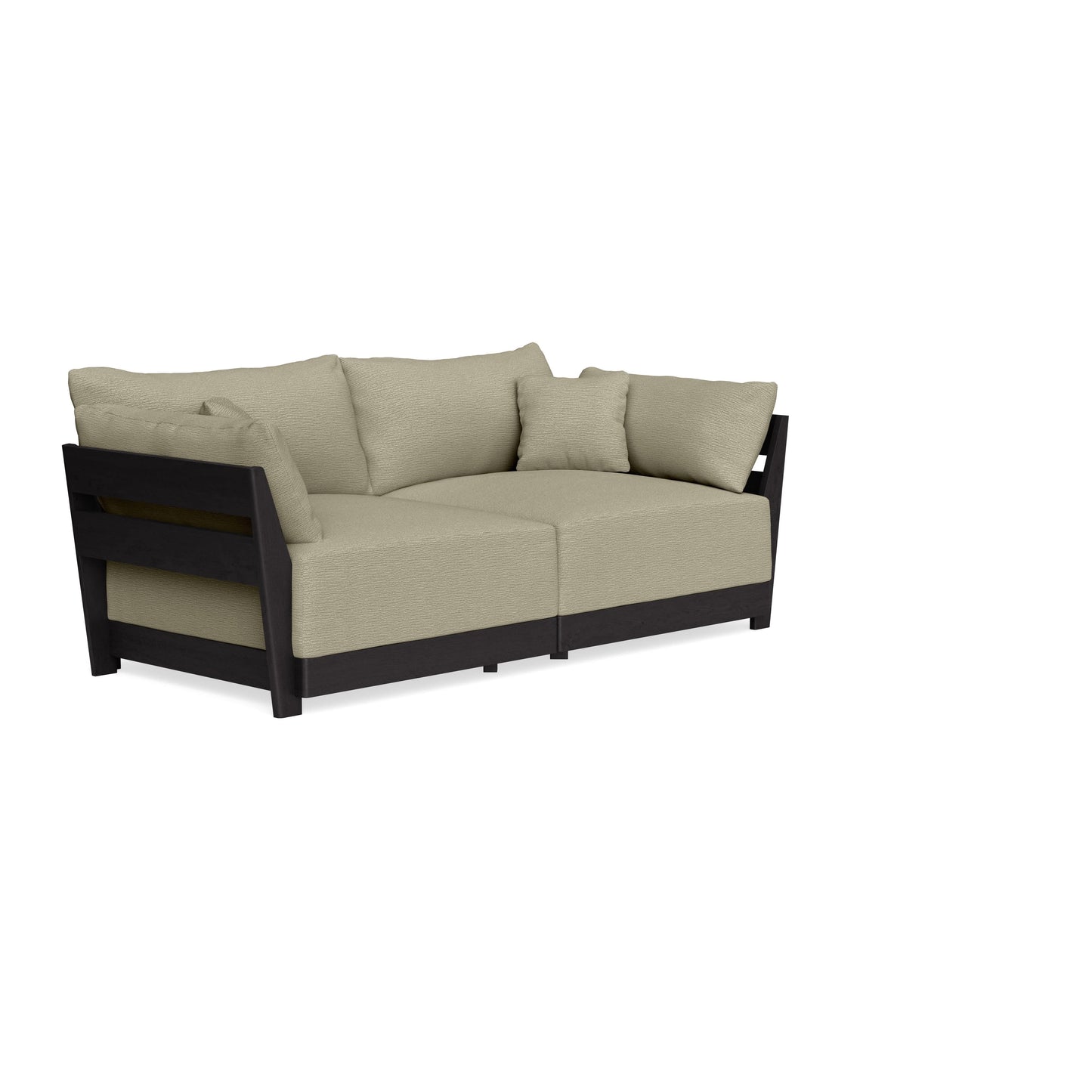 Modular Bondi Black 2-Seater Sofa in Cappuccino | Classic Blend