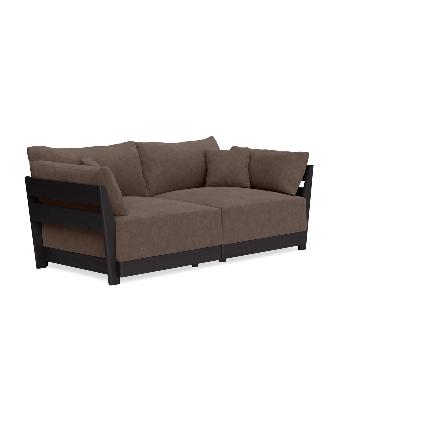 Modular Bondi Black 2-Seater Sofa in Chocolate | Classic Blend