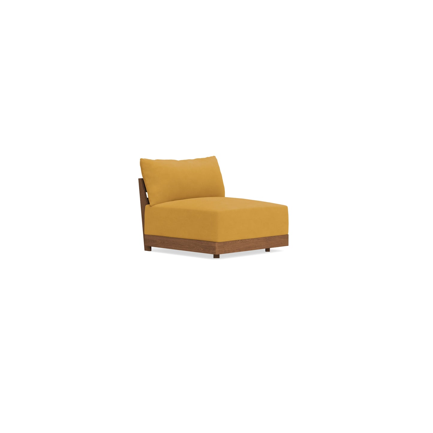 Modular Bondi Espresso Armless Chair in Honey | Memory Foam Blend