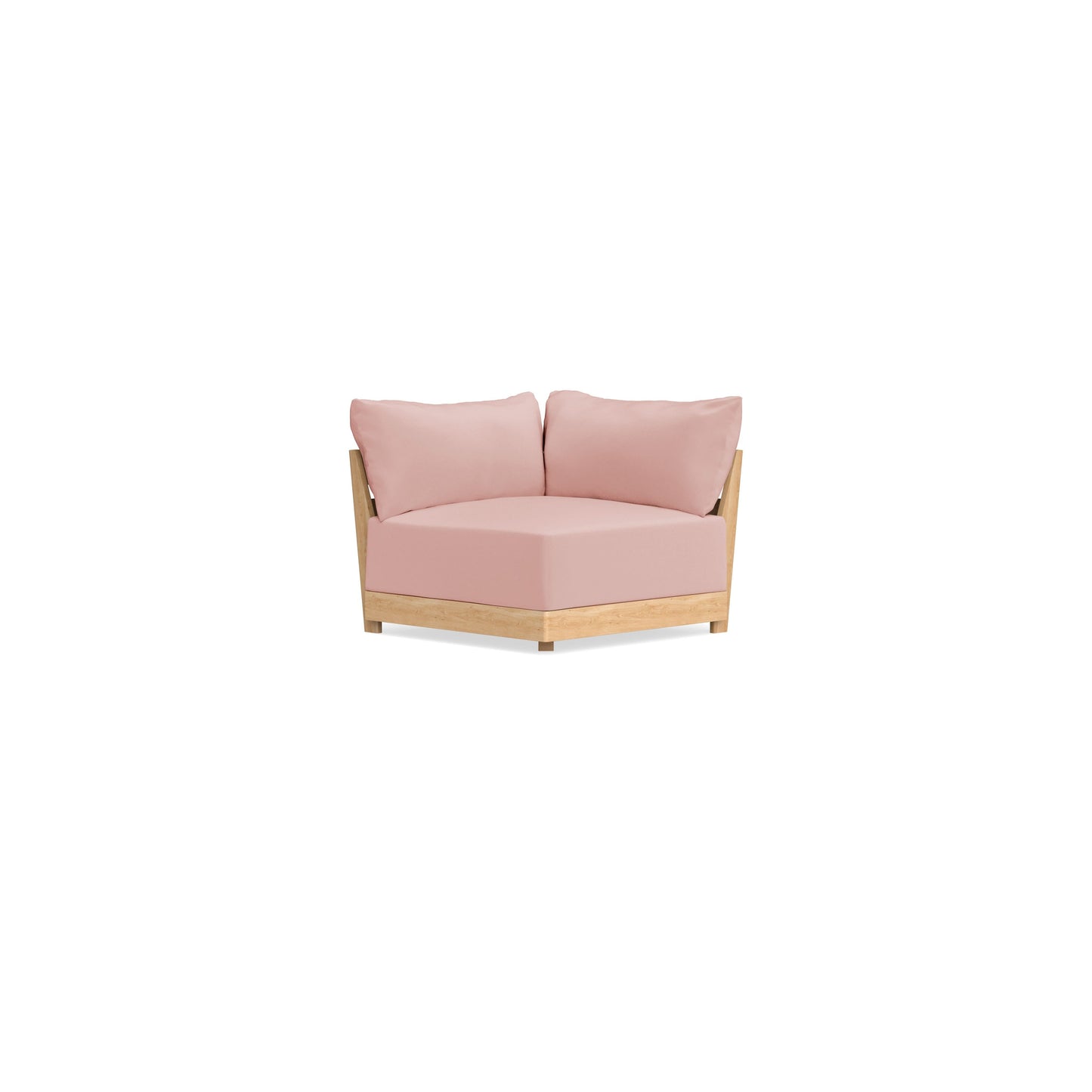 Modular Bondi Latte Corner Chair in Powder Pink | Memory Foam Blend