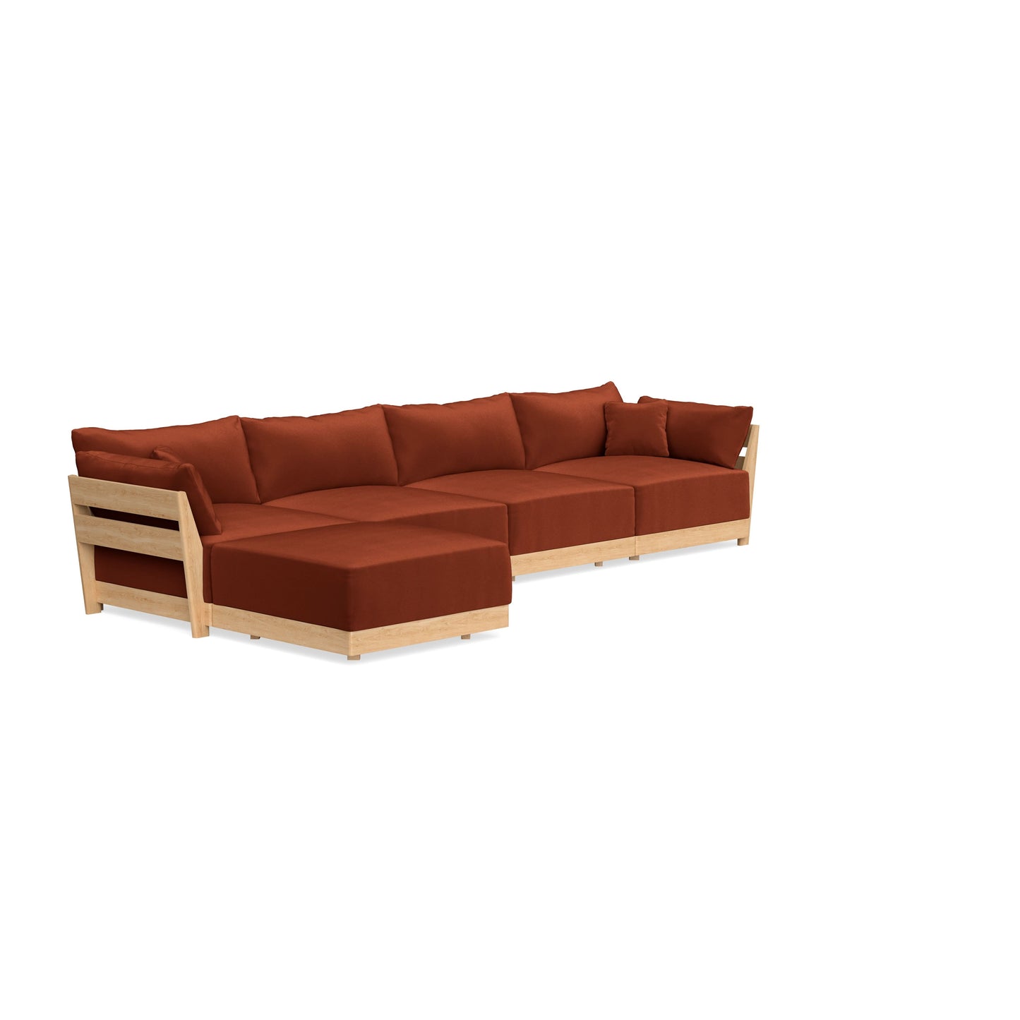 Slipcover Only - Modular Bondi 4-Seater Sectional in Rust