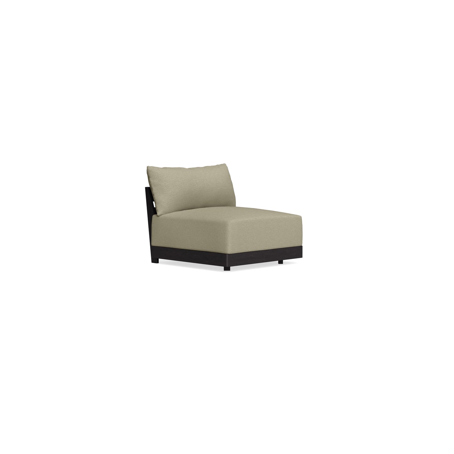 Modular Bondi Black Armless Chair in Cappuccino | Classic Blend